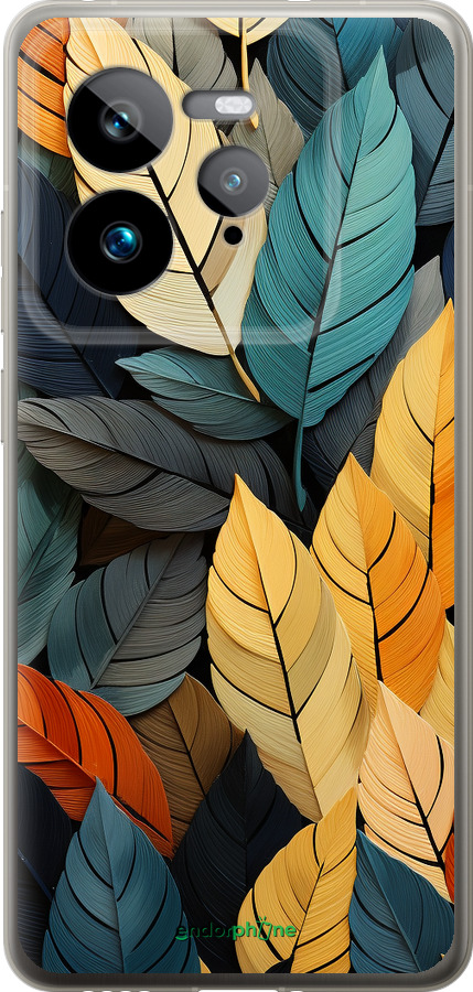 Силиконовый чехол Кольорове листя для Realme GT 7 Pro - 5644u-3893 изображение 