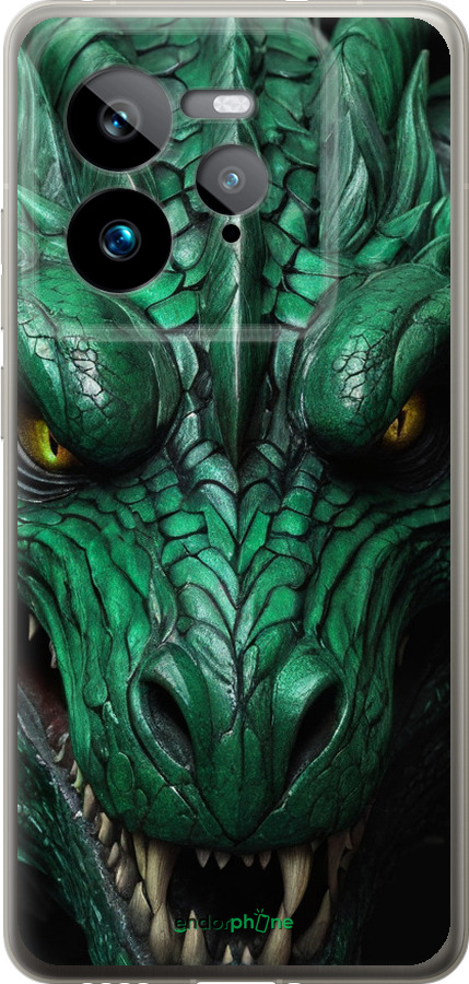 Силиконовый чехол Зелёный дракон v2 для Realme GT 7 Pro - 5817u-3893 изображение 