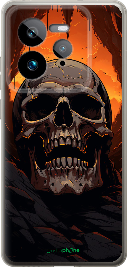 Силиконовый чехол Череп в пещере для Realme GT 7 Pro - 5959u-3893 изображение 