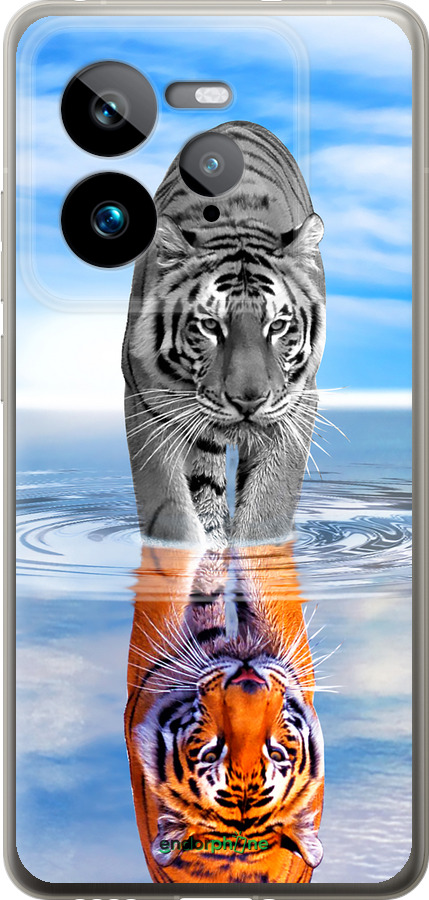 Силиконовый чехол Тигр для Realme GT 7 Pro - 6016u-3893 изображение 