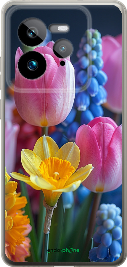 Силиконовый чехол Весенние цветы для Realme GT 7 Pro - 6058u-3893 изображение 