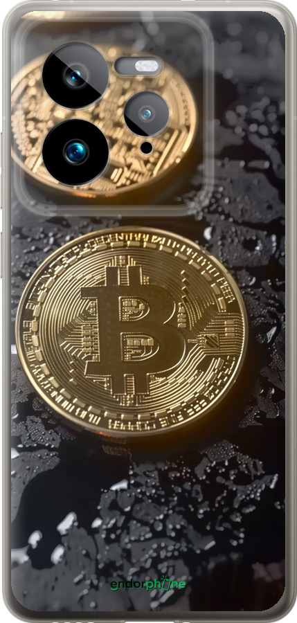 Силиконовый чехол Вулканический Bitcoin для Realme GT 7 Pro - 6092u-3893 изображение 