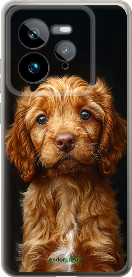 Силіконовий чехол Cocker spaniel на чорному фоні для Realme GT 7 Pro - 6137u-3893 изображение 