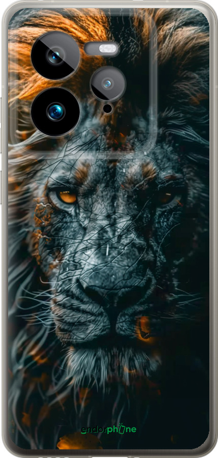 Силиконовый чехол Лев в сумерках для Realme GT 7 Pro - 6154u-3893 изображение 
