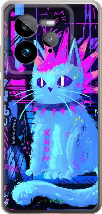 Силиконовый чехол Кот панк для Realme GT 7 Pro - 6311u-3893 изображение 