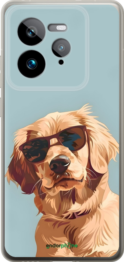 Силиконовый чехол Пес в очках для Realme GT 7 Pro - 6381u-3893 изображение 