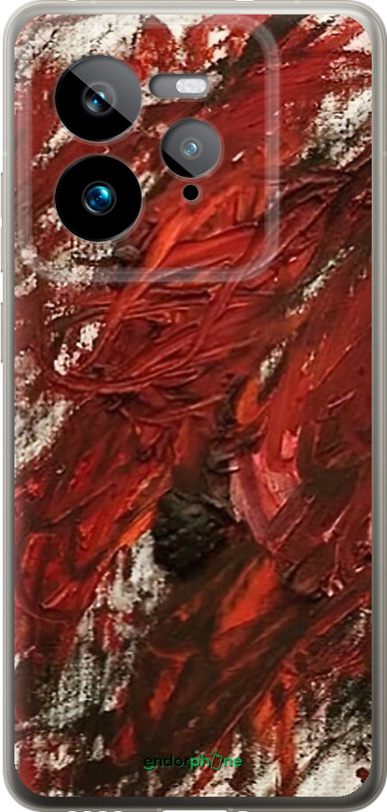 Силиконовый чехол Абстрактная композиция в красных тонах для Realme GT 7 Pro - 6541u-3893 изображение 