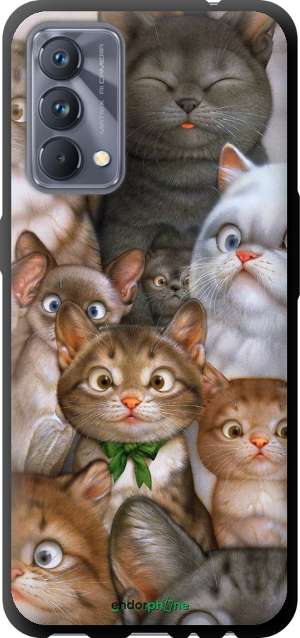 

TPU чорний чохол "Коти" для Realme GT Master