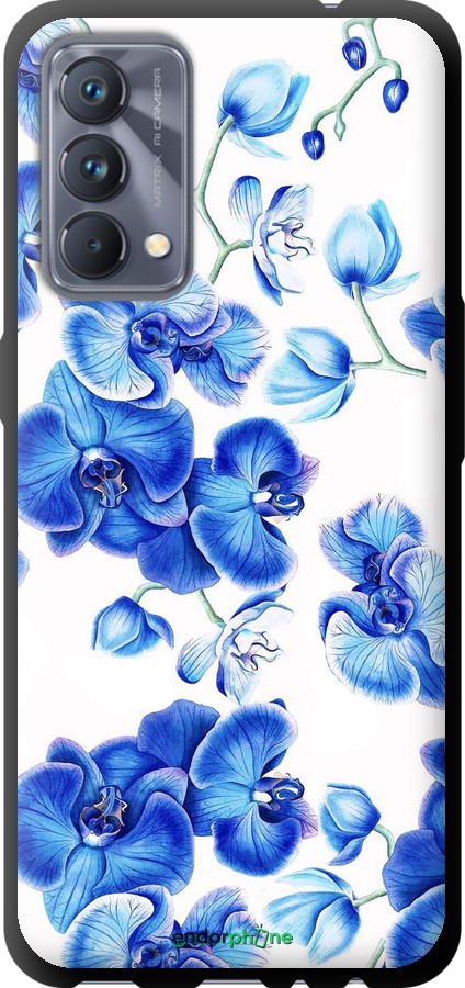TPU чехол Голубые орхидеи для Realme GT Master - 4406b-2852 изображение 