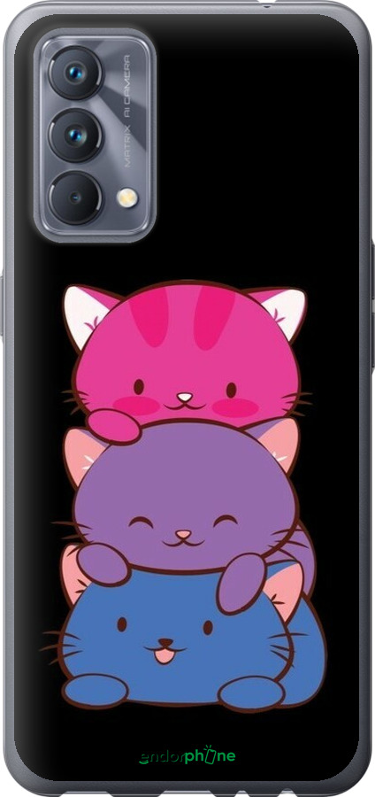 Силиконовый чехол Милые кошки для Realme GT Master - 6518u-2852 изображение 
