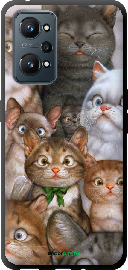 

TPU чорний чохол "Коти" для Realme GT Neo 2