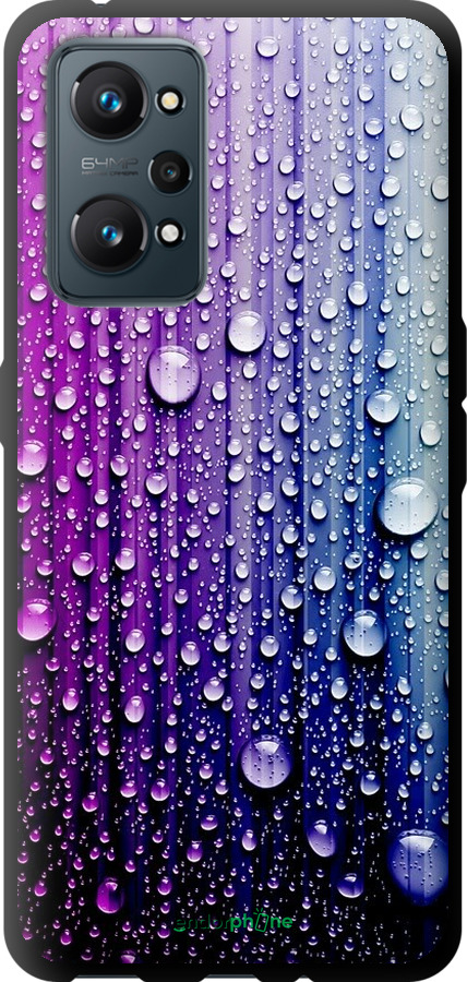 

TPU чорний чохол "Краплини води" для Realme GT Neo 2, Синій