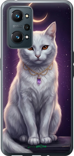 Силиконовый чехол Mystic White Cat Gothic Dark Purple Gold для Realme GT Neo 2 - 6805u-2489 изображение 