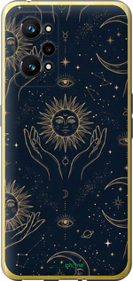 Силіконовий чехол Celestial Harmony: Sun & Moon Gold Mystic Pattern для Realme GT Neo 3T - 6778u-2960 изображение 