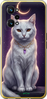 Силиконовый чехол Mystic White Cat Gothic Dark Purple Gold для Realme GT Neo 3T - 6805u-2960 изображение 