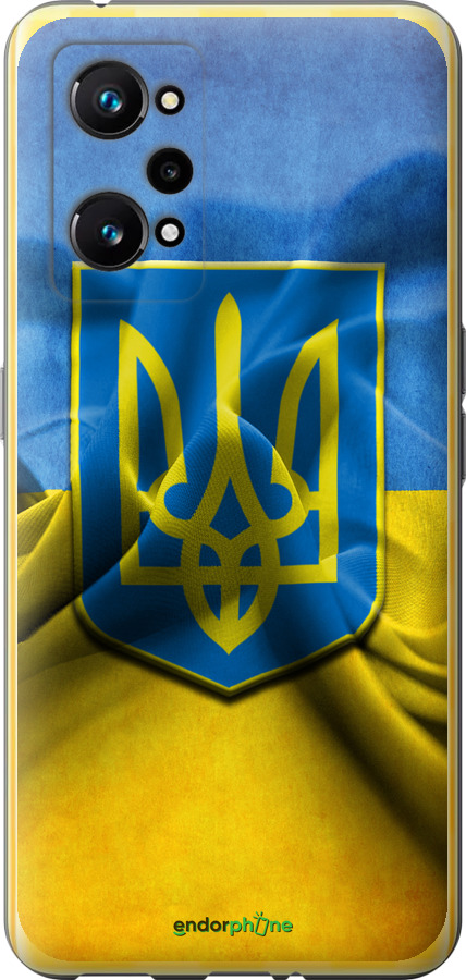

Силіконовий чохол "Прапор та герб України" для Realme GT Neo 3T, Блакитний