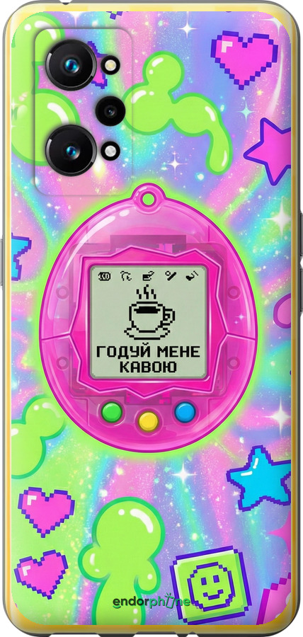 Силиконовый чехол Y2K Aesthetic Retro Pet: Годуй мене кавою для Realme GT Neo 3T - 6784u-2960 изображение 