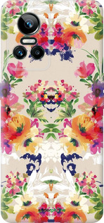 Силиконовый чехол Цветочный узор для Realme GT Neo3 - 1083u-2590 изображение 