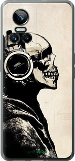 Силиконовый чехол Скелет-меломан v2 для Realme GT Neo3 - 1200u-2590 изображение 