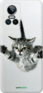 Силиконовый чехол Летящий котёнок для Realme GT Neo3 - 2322u-2590 изображение 
