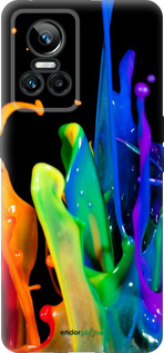 Силиконовый чехол брызги краски для Realme GT Neo3 - 3957u-2590 изображение 