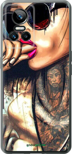 Силиконовый чехол Девушка в тату для Realme GT Neo3 - 4001u-2590 изображение 