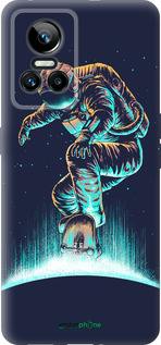 Силиконовый чехол Космонавт на скейтборде для Realme GT Neo3 - 4145u-2590 изображение 