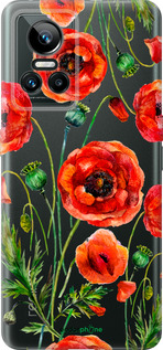 Силіконовий чехол Намальовані маки для Realme GT Neo3 - 4278u-2590 изображение 