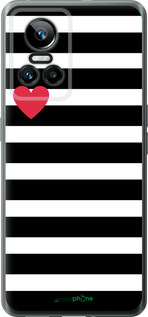 Силиконовый чехол Черно-белые полосы для Realme GT Neo3 - 4461u-2590 изображение 