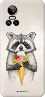 Силиконовый чехол Енотик с мороженым для Realme GT Neo3 - 4602u-2590 изображение 