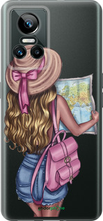 Силиконовый чехол Девушка с картой для Realme GT Neo3 - 4704u-2590 изображение 