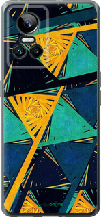 Силіконовий чехол Арт, абстракція, жовтий, синій для Realme GT Neo3 - 5382u-2590 изображение 