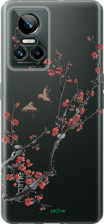 Силиконовый чехол Сакура v2 для Realme GT Neo3 - 5538u-2590 изображение 