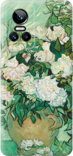 Силиконовый чехол Винсент Ван Гог. Ваза с розами для Realme GT Neo3 - 5543u-2590 изображение 