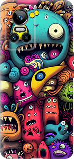 Силиконовый чехол Cмешные монстры для Realme GT Neo3 - 5549u-2590 изображение 