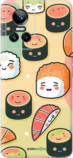 Силиконовый чехол Суши паттерн для Realme GT Neo3 - 5583u-2590 изображение 