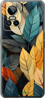 Силиконовый чехол Кольорове листя для Realme GT Neo3 - 5644u-2590 изображение 