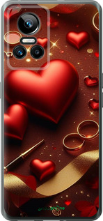 Силиконовый чехол 'Сердечки v3' для Realme GT Neo3 изображение 2
