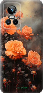 Силиконовый чехол Оранжевые розы для Realme GT Neo3 - 5944u-2590 изображение 