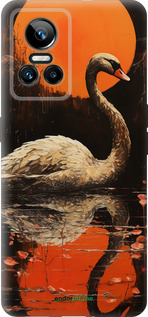 Силиконовый чехол Лебедь для Realme GT Neo3 - 5964u-2590 изображение 