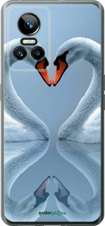 Силиконовый чехол Лебеди для Realme GT Neo3 - 6007u-2590 изображение 