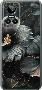 Силиконовый чехол Черные цветы для Realme GT Neo3 - 6031u-2590 изображение 