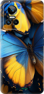 Силіконовий чехол Жовто-блакитні метелики для Realme GT Neo3 - 6046u-2590 изображение 