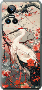 Силиконовый чехол Аист в цвету сакуры для Realme GT Neo3 - 6109u-2590 изображение 