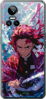 Силиконовый чехол Танджиро Камадо: Клинок рассекающий демонов для Realme GT Neo3 - 6111u-2590 изображение 