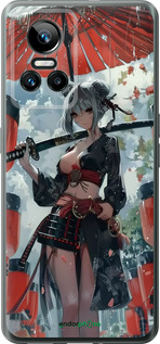 Силиконовый чехол Гейша-воин для Realme GT Neo3 - 6124u-2590 изображение 