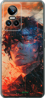 Силиконовый чехол Лицо в пламени для Realme GT Neo3 - 6127u-2590 изображение 