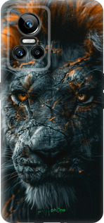 Силиконовый чехол Пламенный лев для Realme GT Neo3 - 6153u-2590 изображение 