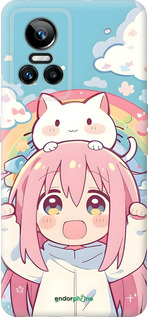 Силиконовый чехол Девочка аниме радуга для Realme GT Neo3 - 6304u-2590 изображение 