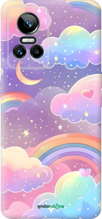 Силиконовый чехол Облака и радуга для Realme GT Neo3 - 6312u-2590 изображение 